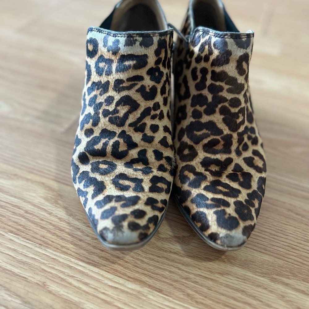 Franco Sarto Leopard Print Ankle Booties
